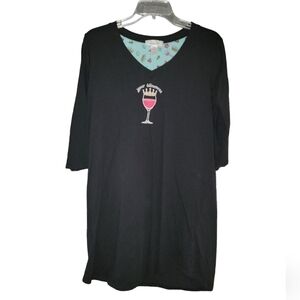 Reve Rofe size large sleep shirt says your wineness on front.